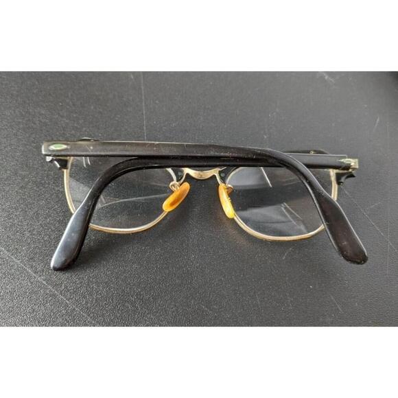 Vintage Cat Eye Bausch & Lomb Eyeglasses Black B&L Gold Filled Granny Bifocals - Picture 7 of 16